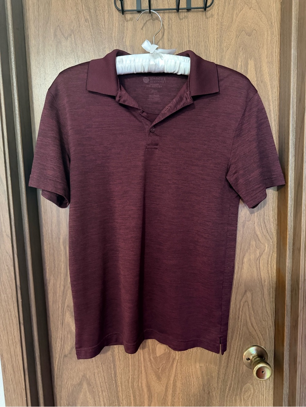Men's Heathered Maroon Polo Shirt - Short Sleeve